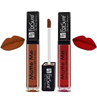 ForSure Matte Me Liquid Lipstick Non - Transferable Combo (Royal Maroon ,Magenta , Rust Brown , Matte Red, Pack of 4)-thumb1