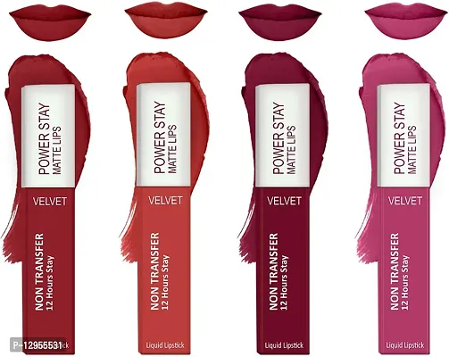 Waterproof Liquid Matte Lipstick - Power Stay Lipstick Combo (Upto 12 Hrs Stay)-thumb0