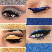 ForSure? Absolute Shine Liquid Glitter Eyeliner, Intense Color, Long Lasting, Glossy Texture Combo of 4 (7 ml each) (Pack of 4, Golden, Royal Blue, Turquoise Blue, Glitter Grey)-thumb1