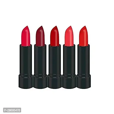 Forfor Combo of 5 Stylish Matte Lipstick (Rani, Bridel Maroon, Hot Red, Dark Pink, Hot Red)
