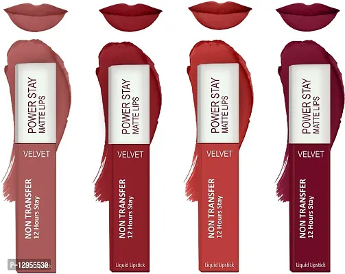 Waterproof Liquid Matte Lipstick - Power Stay Lipstick Combo (Upto 12 Hrs Stay)-thumb0