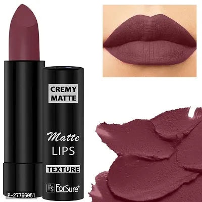 ForSure Cremy Matte Long Lasting Enriched With Vitamin E Lipstick- 3.5gm, Maroon-thumb0