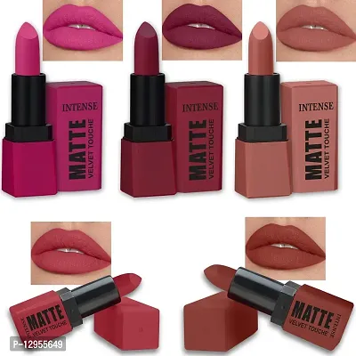 Hd Matte Lipstick Long Hours Stay Smooth Matte Texture 3.5Gm Each Combo Of 5