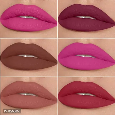 Hd Matte Lipstick Long Hours Stay Smooth Matte Texture 3.5Gm Each Combo Of 6-thumb2