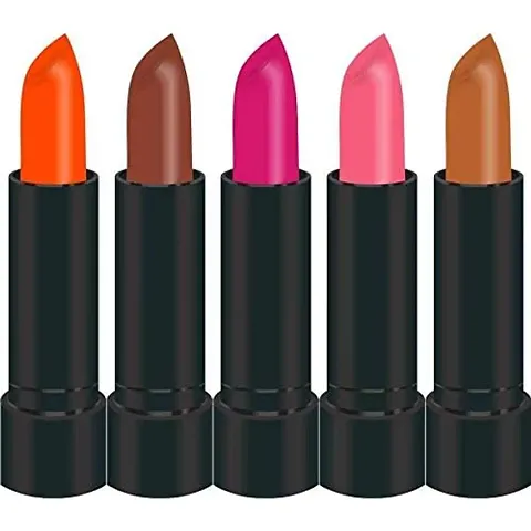 Forfor Combo of 5 Stylish Matte Lipsticks