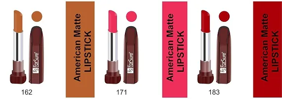 FORSURE American Matte Lipstick Multi color Combo of 6 Lipsticks-thumb1