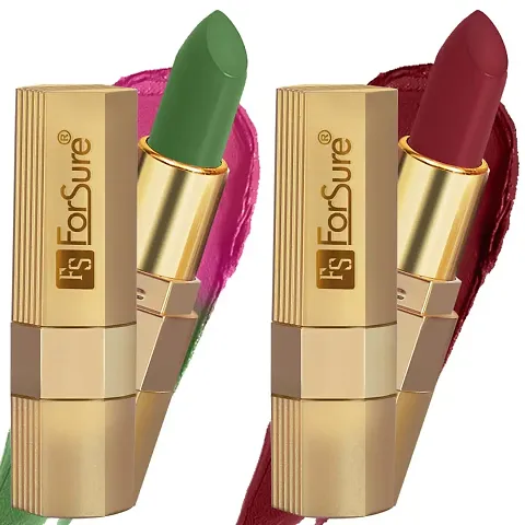 ForSure? Xpression Long Lasting Matte Finish Lipsicks set of 2 Different Colors Lipstick for Women Suitable All Indian Tones 3.5gm Each