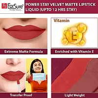 ForSurereg; Liquid Matte Lipstick Waterproof - Power Stay Lipstick combo (Upto 12 Hrs Stay) (Bright Red, Deep Brown, Mauve Matte)-thumb4