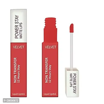 ForSurereg; Power Stay Velvet Matte Lipstick - Liquid (Upto 12 Hrs Stay) (ROSE RED-01)-thumb2