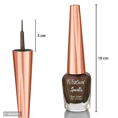 ForSure? Absolute Shine Liquid Glitter Eyeliner, Intense Color, Long Lasting, Glossy Texture Combo of 4 (7 ml each) (Pack of 4, Golden, Royal Blue, Glitter Brown, Glitter Green)-thumb4