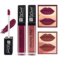 ForSure Matte Me Liquid Lipstick Non - Transferable Combo (Royal Maroon , Nude, Pack of 2)-thumb1