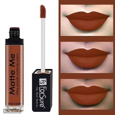 ForSure Matte Me Liquid Lipstick Non - Transferable Combo (Rust Brown, Ruby Red, Pack of 2)-thumb3