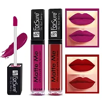 ForSure Matte Me Liquid Lipstick Non - Transferable Combo (Magenta , Matte Red, Pack of 2)-thumb1