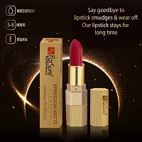 ForSure? Xpression Stick Lipsicks Long Lasting Matte Finish set of 3 Colors Lipstick for Women Suitable All Tones 3.5gm Each (Red Velvet-Cherry Red-Natural Pink)-thumb4