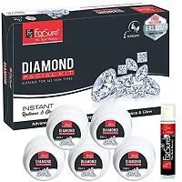 ForSurereg; Diamond Facial Kit 5-Pieces Skin Care Set with Deep Cleanser, Exfoliating Scrub, Nourishing Gel, Whitening Cream, Mask Pack And FREE Face Serum for Anti Aging Skin Care Kit For Women(80gm)-thumb1