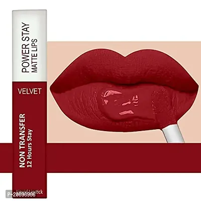 ForSurereg; Liquid Matte Lipstick Waterproof - Power Stay Lipstick combo (Upto 12 Hrs Stay) (Cherry Maroon, Bright Red, Deep Red)-thumb2