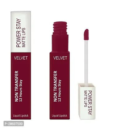 ForSure? Ultra Matte Liquid Lipstick- Power Stay (Up to 12 Hours Stay) and Waterproof - Long Lasting Liquid Lip Color - Power Maroon- 09-thumb5