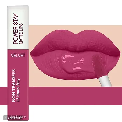 ForSure? Liquid Matte Lipstick Waterproof - Power Stay Lipstick combo of 4 (Upto 12 Hrs Stay) (Cherry Maroon, Pink Blush, Deep Brown, Deep Red)-thumb4