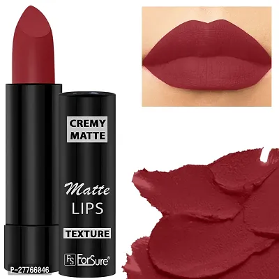 ForSure Cremy Matte Long Lasting Enriched With Vitamin E Lipstick- 3.5gm, Rose Red-thumb0