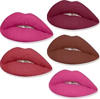 Hd Matte Lipstick Long Hours Stay Smooth Matte Texture 3.5Gm Each Combo Of 5-thumb1