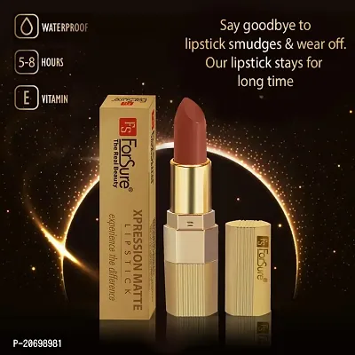 ForSure? Xpression Long Lasting Matte Finish Lipsicks set of 2 Different Colors Lipstick for Women Suitable All Indian Tones 3.5gm Each (Brown Nude-Magenta)-thumb5