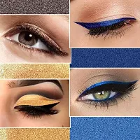 ForSure? Absolute Shine Liquid Glitter Eyeliner, Intense Color, Long Lasting, Glossy Texture Combo of 4 (7 ml each) (Pack of 4, Golden, Royal Blue, Torquise Blue, Glitter Brown)-thumb1