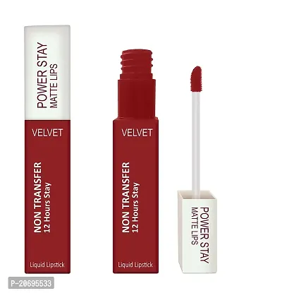 ForSure? Power Stay Matte Lipstick - Liquid (Upto 12 Hrs Stay) (ICONIC RED-22)-thumb2