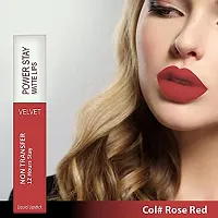 ForSurereg; Power Stay Velvet Matte Lipstick - Liquid (Upto 12 Hrs Stay) (ROSE RED-01)-thumb2