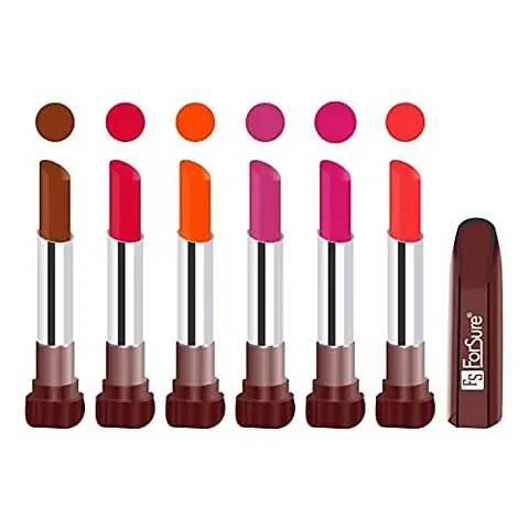 FORSURE American Matte Lipstick Multi color Combo of 6 Lipsticks