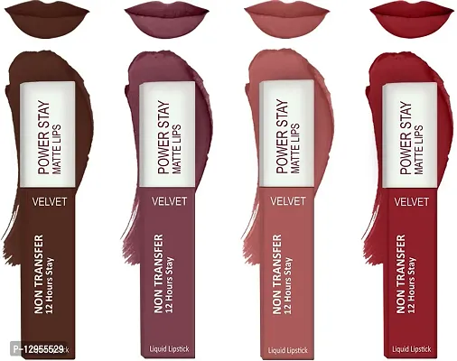 Waterproof Liquid Matte Lipstick - Power Stay Lipstick Combo (Upto 12 Hrs Stay)