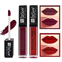 ForSure Matte Me Liquid Lipstick Non - Transferable Combo (Ruby Red , Matte Red, Pack of 2)-thumb1