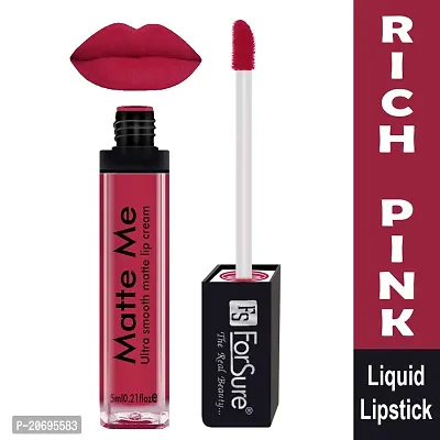 ForSure? Matte Me Liquid Lipstick (Non Transferable) (Rich Pink)-thumb2