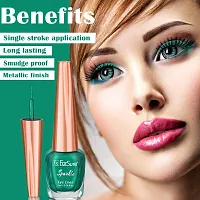 ForSure? Absolute Shine Liquid Glitter Eyeliner, Intense Color, Long Lasting, Glossy Texture (7 ml each) (Glitter Green)-thumb1