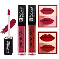 ForSure Matte Me Liquid Lipstick Non - Transferable Combo (Rich Pink , Matte Red, Pack of 2)-thumb1