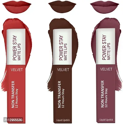 Waterproof Liquid Matte Lipstick - Power Stay Lipstick Combo (Upto 12 Hrs Stay)