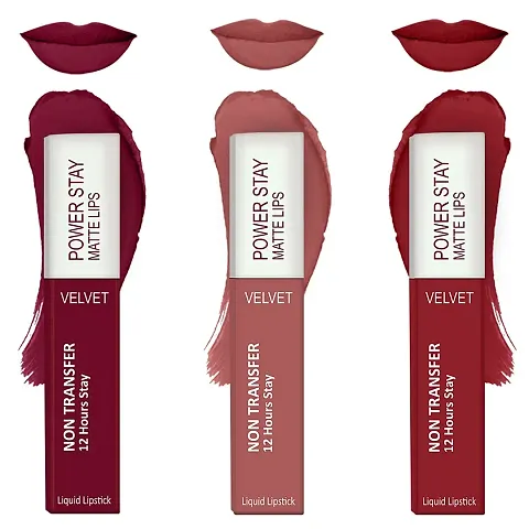 ForSure? Liquid Matte Lipstick Waterproof - Power Stay Lipstick combo of 3 (Upto 12 Hrs Stay)