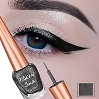 ForSurereg; Absolute Shine Liquid Glitter Eyeliner  Kajal Combo Intense Color, Long Lasting, Glossy Texture Smudge Proof (Grey  Black)-thumb3