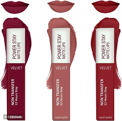 Waterproof Liquid Matte Lipstick - Power Stay Lipstick Combo (Upto 12 Hrs Stay)