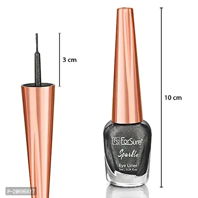 ForSurereg; Absolute Shine Liquid Glitter Eyeliner, Intense Color, Long Lasting, Glossy Texture Combo of 4 (7 ml each) (Pack of 4, Golden, Royal Blue, Glitter Brown, Glitter Grey)-thumb5