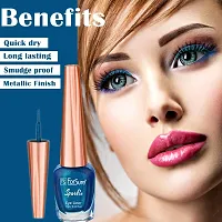 ForSure? Absolute Shine Liquid Glitter Eyeliner, Intense Color, Long Lasting, Glossy Texture (7 ml each) (Blue)-thumb1