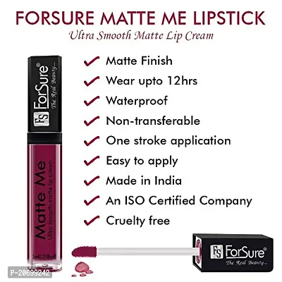 ForSure Matte Me Liquid Lipstick Non - Transferable Combo (Royal Maroon , Ruby Red, Pack of 2)-thumb5