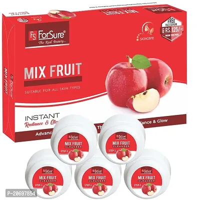 ForSure? Mix Fruit Facial Kit 5-Pieces Skin Care Set with Deep Cleanser, Exfoliating Scrub, Nourishing Gel, Whitening Cream, Mask Pack And FREE Face Serum for Anti Aging Skin Kit For Women(80gm)-thumb3