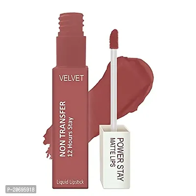 ForSurereg; Liquid Matte Lipstick Waterproof Power Stay Lipstick  Nail Polish combo (Glossy Nude , Peach Nude)-thumb4