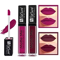 ForSure Matte Me Liquid Lipstick Non - Transferable Combo (Magenta, Ruby Red, Pack of 2)-thumb1