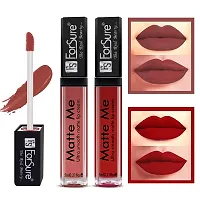 ForSure Matte Me Liquid Lipstick Non - Transferable Combo (Nude, Matte Red, Pack of 2)-thumb1