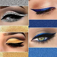 ForSurereg; Absolute Shine Liquid Glitter Eyeliner, Intense Color, Long Lasting, Glossy Texture Combo of 4 (7 ml each) (Pack of 4, Golden, Royal Blue, Turquoise Blue, Silver)-thumb1