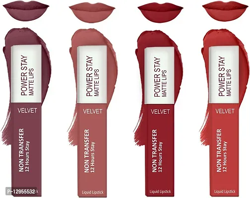 Waterproof Liquid Matte Lipstick - Power Stay Lipstick Combo (Upto 12 Hrs Stay)-thumb0