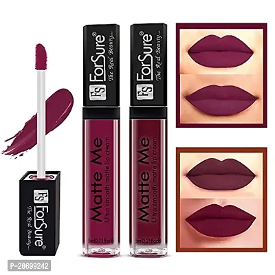 ForSure Matte Me Liquid Lipstick Non - Transferable Combo (Royal Maroon , Ruby Red, Pack of 2)-thumb2