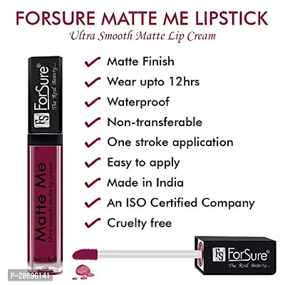 ForSure Matte Me Liquid Lipstick Non - Transferable Combo (Royal Maroon , Nude, Pack of 2)-thumb5