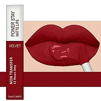 ForSurereg; Liquid Matte Lipstick Waterproof - Power Stay Lipstick combo (Upto 12 Hrs Stay) (Deep Brown, Peach Nude, Deep Red)-thumb1